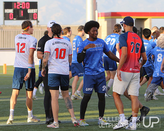 Seattle Cascades vs. Carolina Flyers UFA Championship Weekend semifinal game at Zions Bank Stadium. Friday, August 23, 2024