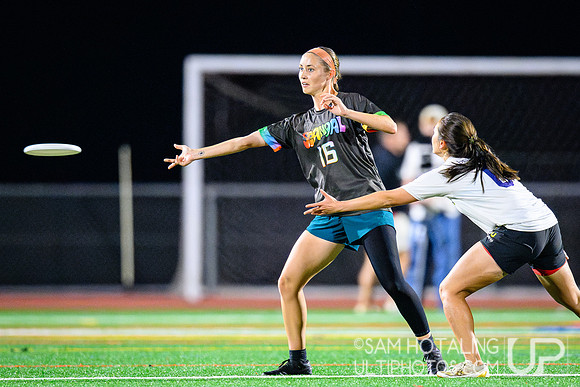 Brute Squad vs Scandal in women’s semifinals during Club Championships at Canyon Crest Academy