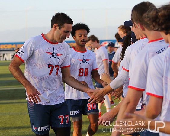 Seattle Cascades vs. Carolina Flyers UFA Championship Weekend semifinal game at Zions Bank Stadium. Friday, August 23, 2024