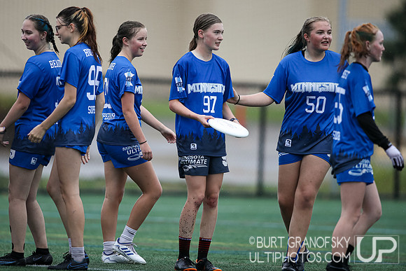 USA Ultimate YCC 2022 -- U17 Girls Sat Action