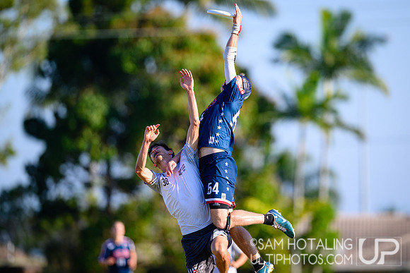 Mixed pool play during World Ultimate Championships at Runaway Bay Sports Precinct