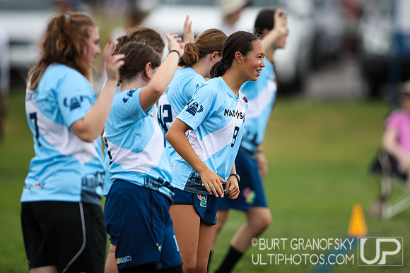 USA Ultimate YCC 2022 -- U20 Girls Sat Action