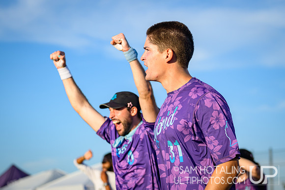 Hybrid vs shame. in semifinals at USAU Club Championships, Canyon Crest High School