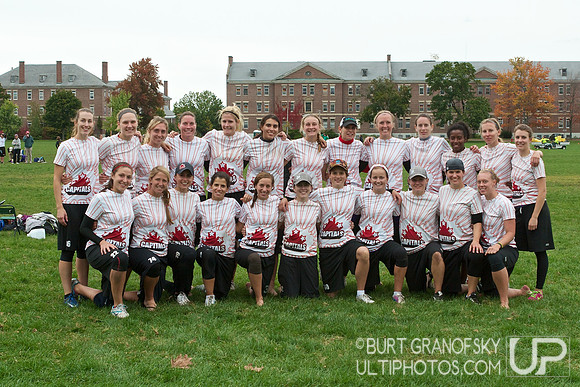 Sunday Games to Go to Nationals, Women's Division, USAU 2012 Northeast Regionals
