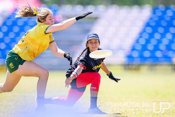 Women’s semifinals during World Ultimate Championships at Runaway Bay Sports Precinct