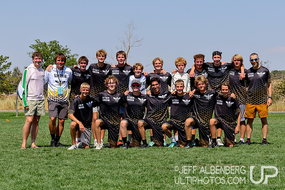 Utah Swarm U17 Boys Team Photo -- 2026 USA Ultimate Youth Club Championships