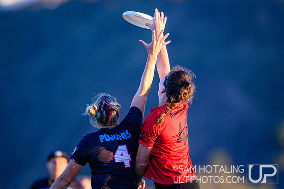 Flipside vs Seattle Riot in women’s placement play during Club Championships at Surf Cup Sports Park