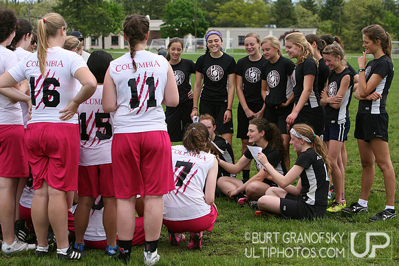 USAU 2013 HS Northeasterns -- Sunday, Girls Quarterfinals