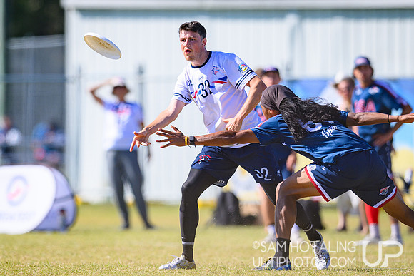 Men’s semifinals during World Ultimate Championships at Runaway Bay Sports Precinct