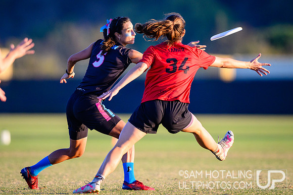 Flipside vs Seattle Riot in women’s placement play during Club Championships at Surf Cup Sports Park