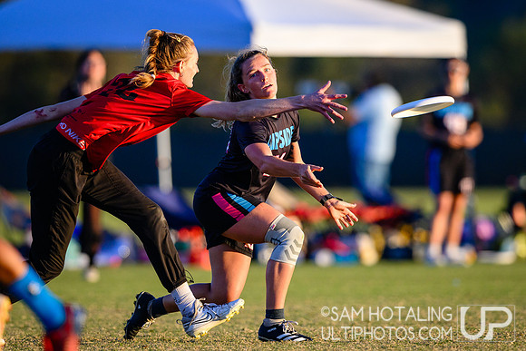 Flipside vs Seattle Riot in women’s placement play during Club Championships at Surf Cup Sports Park