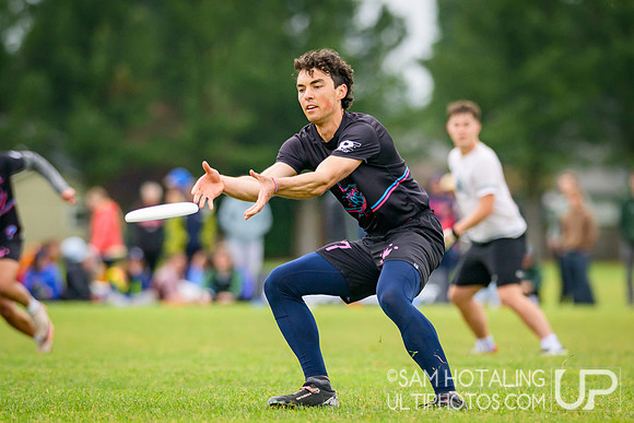 Lewis & Clark Bacchus vs Middlebury Pranksters (M) in finals at USAU D-III College Championships