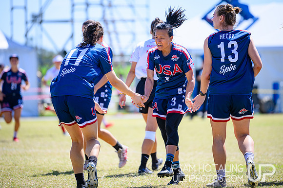 Women’s semifinals during World Ultimate Championships at Runaway Bay Precinct