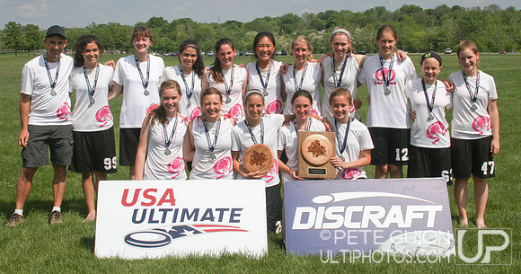 USAU HS Centrals Girls Division Champions and Team Spirit Award Winners
