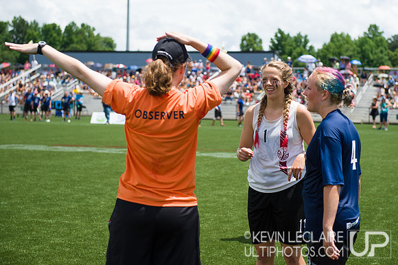 Women's Final Stanford v Whitman - 2016 USA Ultimate College Cha