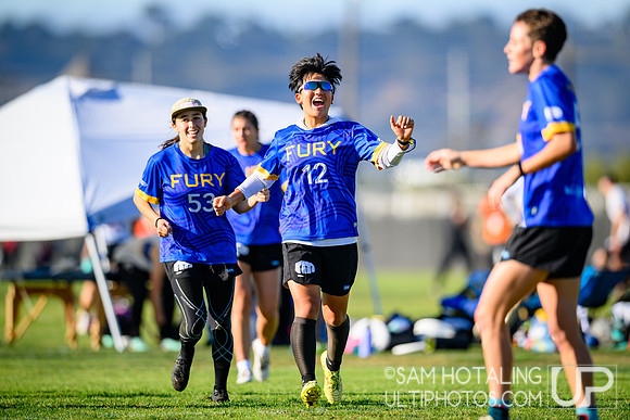 Fury vs Traffic in women’s pool play during Club Championships at Surf Cup Sports Park
