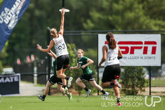 Action from USAU College Division 1 Nationals
