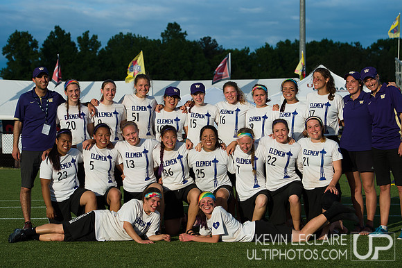 University of Washington Element Team Photo - 2016 USA Ultimate