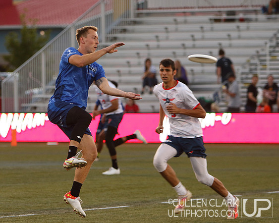 Seattle Cascades vs. Carolina Flyers UFA Championship Weekend semifinal game at Zions Bank Stadium. Friday, August 23, 2024