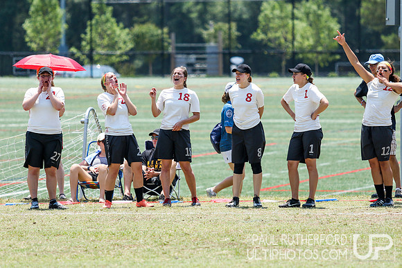 Action from USAU College Division 1 Nationals