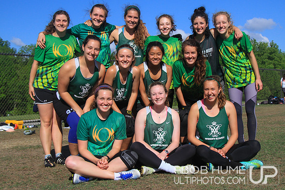 William & Mary Mother Huckers Team Photo -- 2017 AC Regionals
