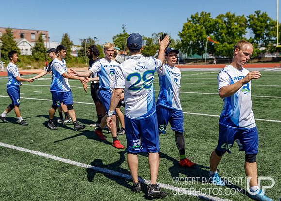 AUDL game between the San Francisco FlameThrowers and the visiting Vancouver Riptide