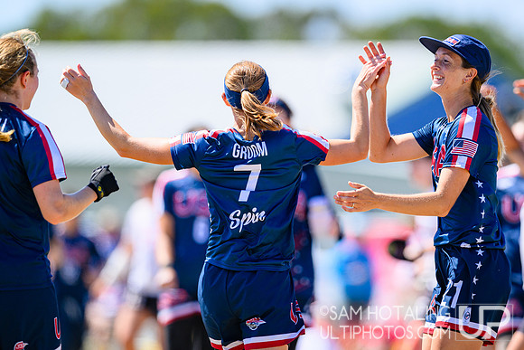 Women’s semifinals during World Ultimate Championships at Runaway Bay Precinct