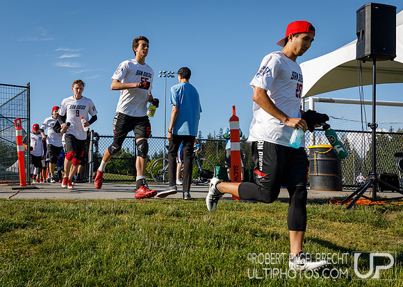 AUDL game between the Vancouver  Riptide and the visiting  San D