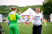 Women’s pool play at USAU DI College Championships