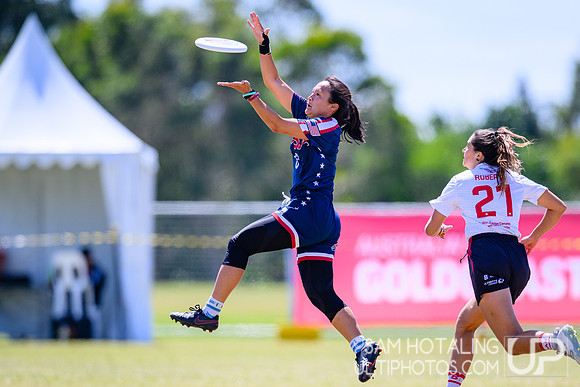 Women’s semifinals during World Ultimate Championships at Runaway Bay Sports Precinct