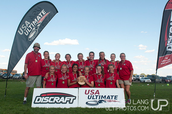 Rip Tide 2nd Place Girls U17 - USAU Youth Club Championships 201