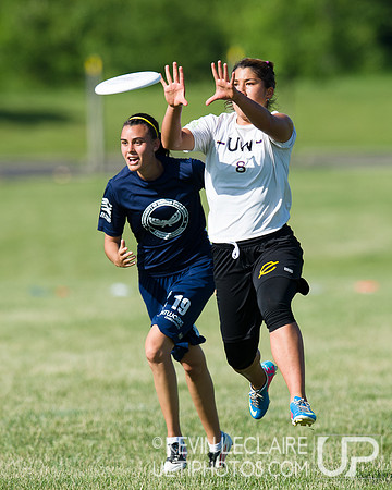 2014 USAU D-I College Champs Sunday Qtrs Action