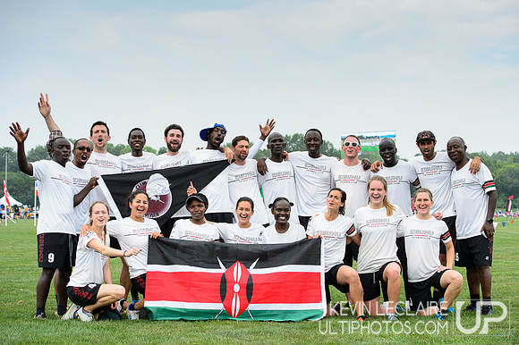 Kisumu Frisbee Club (Kenya Mixed) Team Photo - 2018 WUCC Sunday