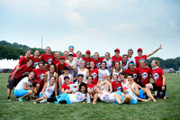 Mainzelmadchen (Germany Women's) and Troubles (Poland Women's) Team Photo - 2018 WUCC Sunday Round 1