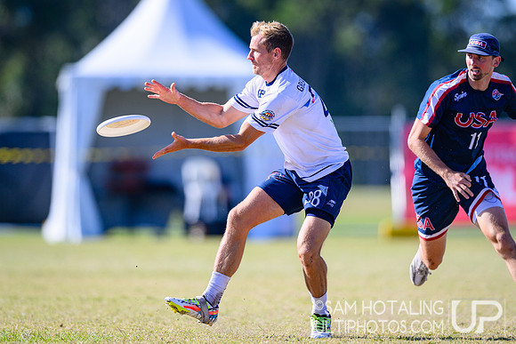 Men’s semifinals during World Ultimate Championships at Runaway Bay Sports Precinct