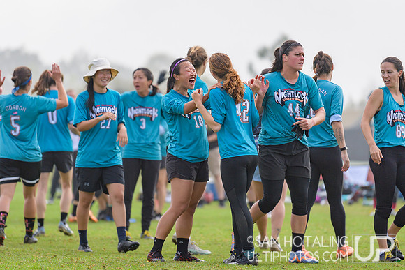 Grit vs. Nightlock in consolation brackets at USAU Club Championships