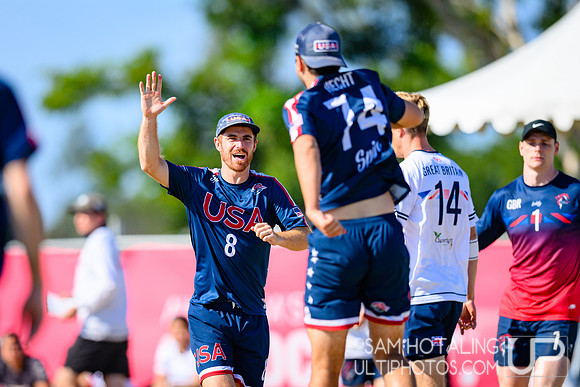 Men’s semifinals during World Ultimate Championships at Runaway Bay Sports Precinct
