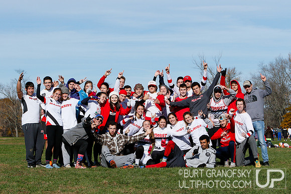 Sunday Div B Quarterfinals -- 2018 USAU NE College Mixed Regiona