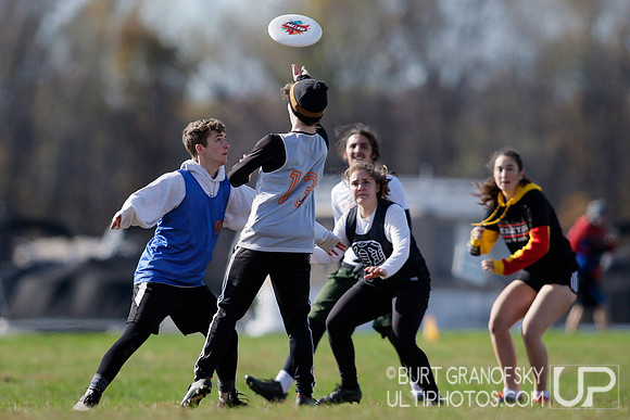 Sunday Div B Quarterfinals -- 2018 USAU NE College Mixed Regiona