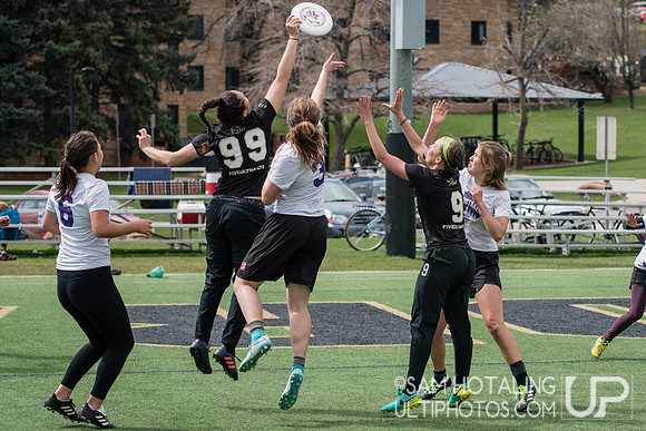 Zoe Rath skies the pile at Rocky Mountain DI Conf. Championships, Women's