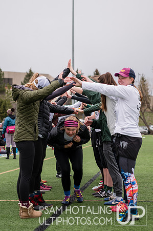 CSU Helles Belles celebrates its starters at Rocky Mountain DI Conf. Championships, Women's