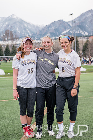 Colorado University Kali captains (L->R) Britta Bergstrom, Meg Henderson, and Emma Capra