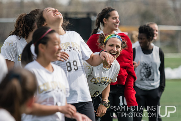 Colorado University Kali sidelines at Rocky Mountain DI Conf. Championships, Women's