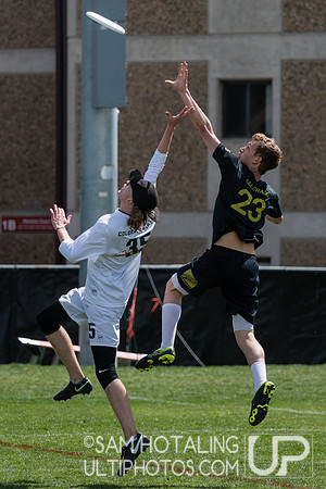 Noah Pollack attempts a catch at Rocky Mountain DI Conf. Championships, Men's