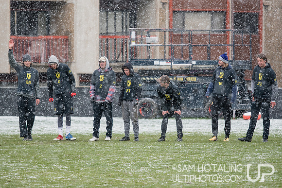 Pool play in the snow at Rocky Mountain DI Conf. Championships, Men's