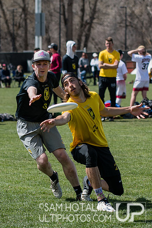 Mathieu Agee throws an around at Rocky Mountain DI Conf. Championships, Men's