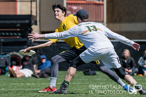 Alex Atkins fights through the wind at Rocky Mountain DI Conf. Championships, Men's