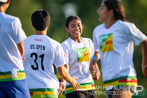 Color of Ultimate pickup showcase game at International Club Championships at Aurora Sports Park
