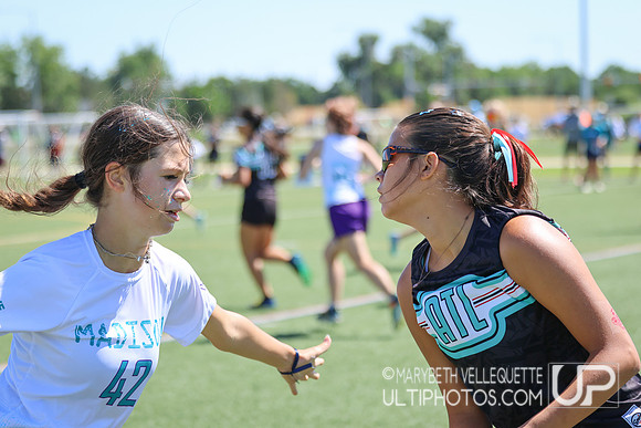 Sunday action at the USA Ultimate Youth Club Championships in th