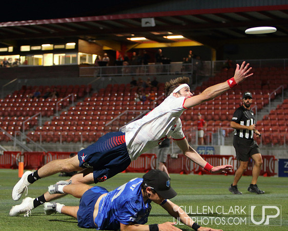 Seattle Cascades vs. Carolina Flyers UFA Championship Weekend semifinal game at Zions Bank Stadium. Friday, August 23, 2024